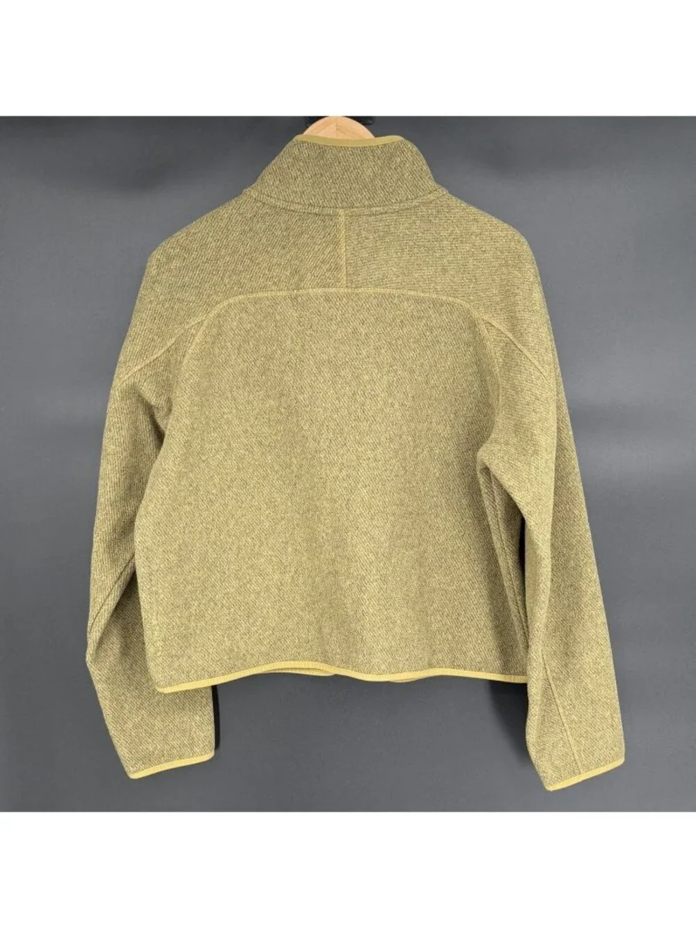 Athleta Women's Stroll Fleece Full Zip Jacket L Green Cropped Lightweight Cozy - Picture 2 of 11